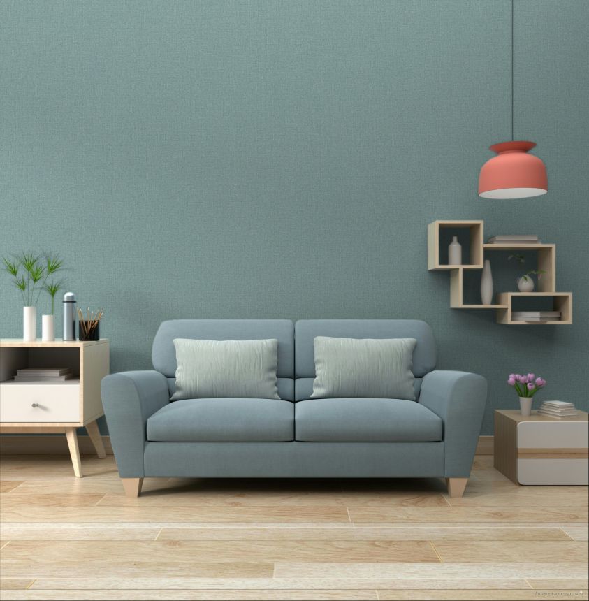 Vliesová tapeta na stenu, modrá, imitácia látky, 340641, Linen Look, Eijffinger