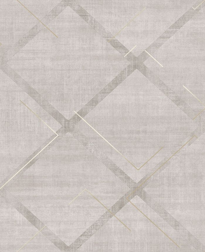 Geometrická vliesová tapeta na stenu, sivo-béžová, 124122, Element, Graham Brown Premium