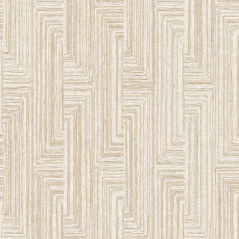Geometrická vliesová tapeta na stenu, béžová, SA524012, Santa Fe, Design ID