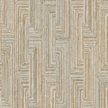 Geometrická vliesová tapeta na stenu, béžovo-sivá, SA524015, Santa Fe, Design ID