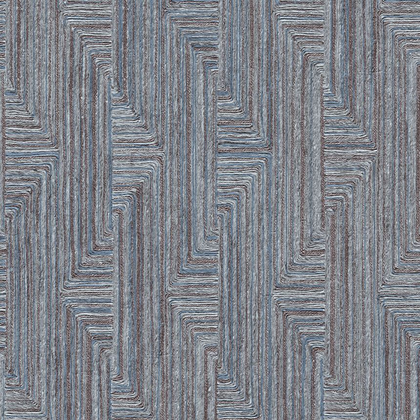Geometrická vliesová tapeta na stenu, modro-sivá, SA524016, Santa Fe, Design ID