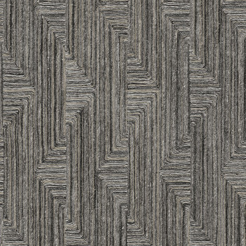 Geometrická vliesová tapeta na stenu, čierno-sivá, SA524017, Santa Fe, Design ID