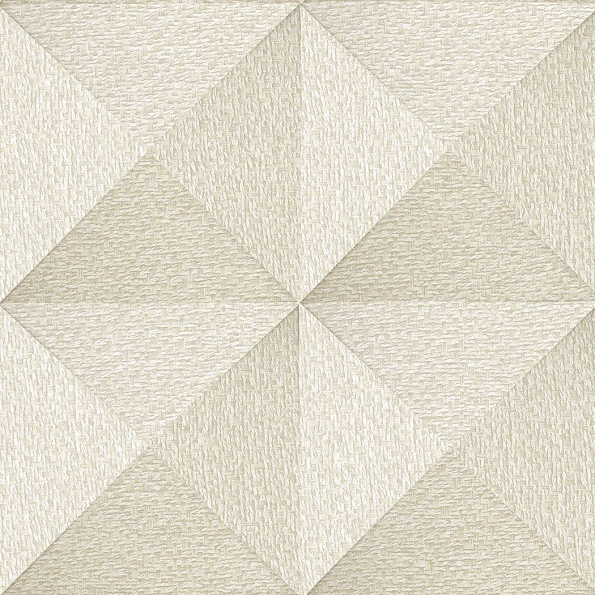 Geometrická vliesová tapeta na stenu, krémovo-béžová, SA524101, Santa Fe, Design ID