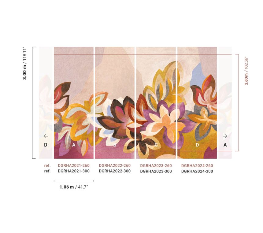 Vliesová obrazová tapeta na stenu, kvety, DGRHA2024-300, Rhapsody, Masureel