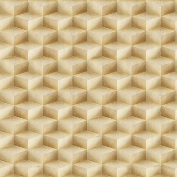 3D geometrická vliesová tapeta na stenu, zlato-béžová, 20016, New Tekko, Emiliana Parati