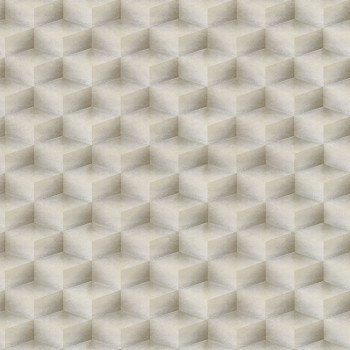 3D geometrická vliesová tapeta na stenu, sivo-strieborná, 20021, New Tekko, Emiliana Parati