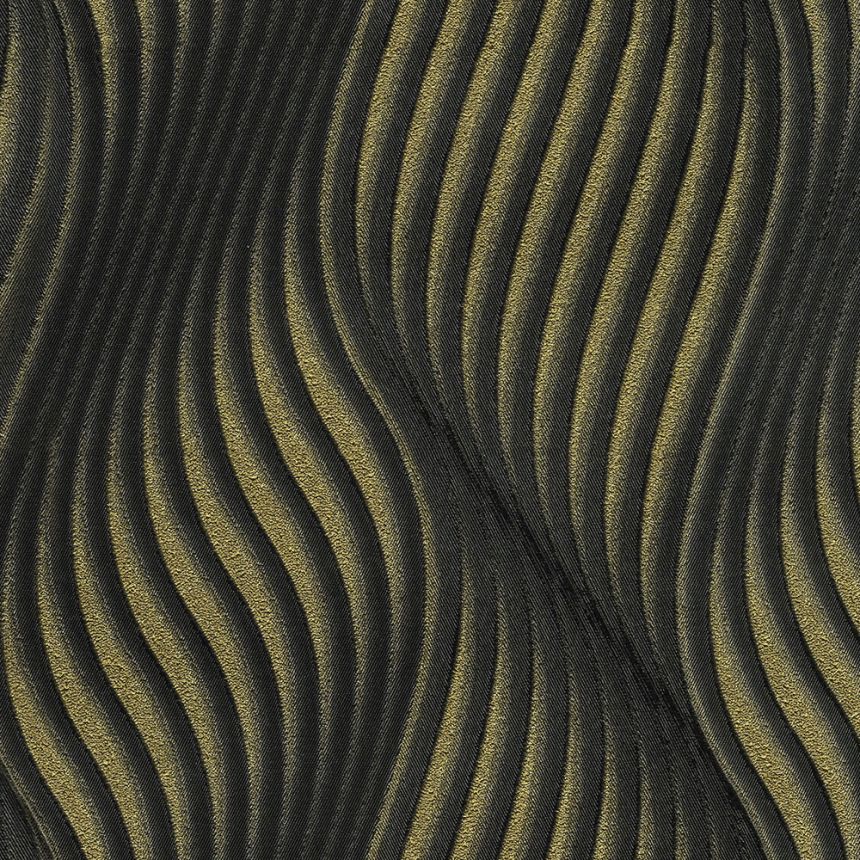 Grafická3D vliesová tapeta na stenu, čierno-zlatá, 20044, New Tekko, Emiliana Parati