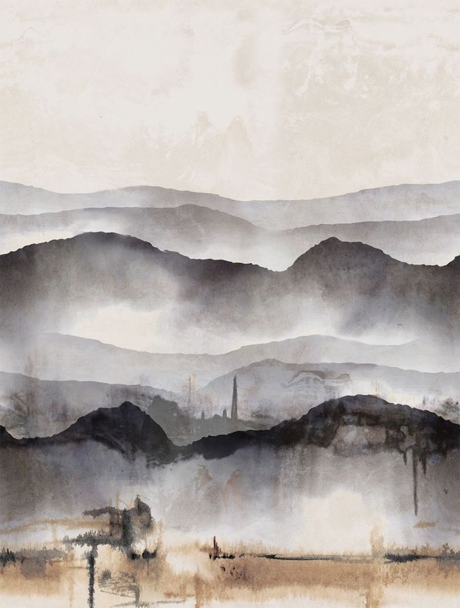 Vliesová obrazová tapeta na stenu, sivo-čierna, horizont, FW4001-2, Feature Walls, Decoprint