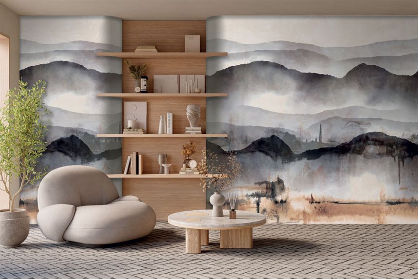 Vliesová obrazová tapeta na stenu, sivo-čierna, horizont, FW4001-2, Feature Walls, Decoprint
