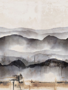 Vliesová obrazová tapeta na stenu, sivo-čierna, horizont, FW4001-2, Feature Walls, Decoprint