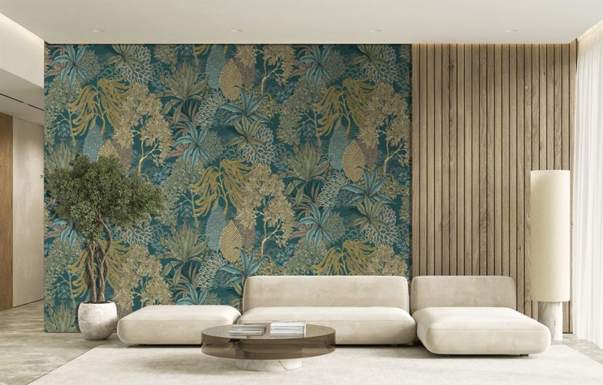 Vliesová obrazová tapeta na stenu, zelená, listy, FW4003-1, Feature Walls, Decoprint
