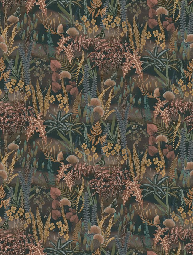 Vliesová obrazová tapeta na stenu, hnedá, listy, FW4005-2, Feature Walls, Decoprint