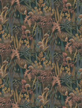 Vliesová obrazová tapeta na stenu, hnedá, listy, FW4005-2, Feature Walls, Decoprint