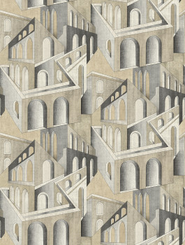Grafická vliesová obrazová tapeta na stenu, sivo-béžová, FW4013-2, Feature Walls, Decoprint