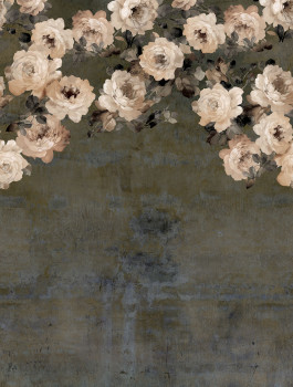 Vliesová obrazová tapeta na stenu, hnedá, kvety, FW4023-5, Feature Walls, Decoprint