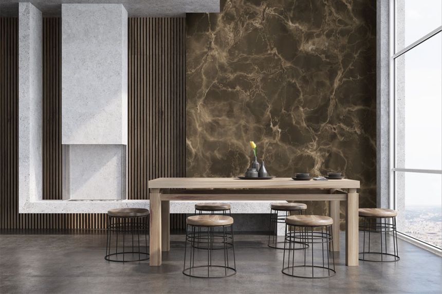 Vliesová obrazová tapeta na stenu, hnedá, mramor, FW4052-2, Feature Walls, Decoprint