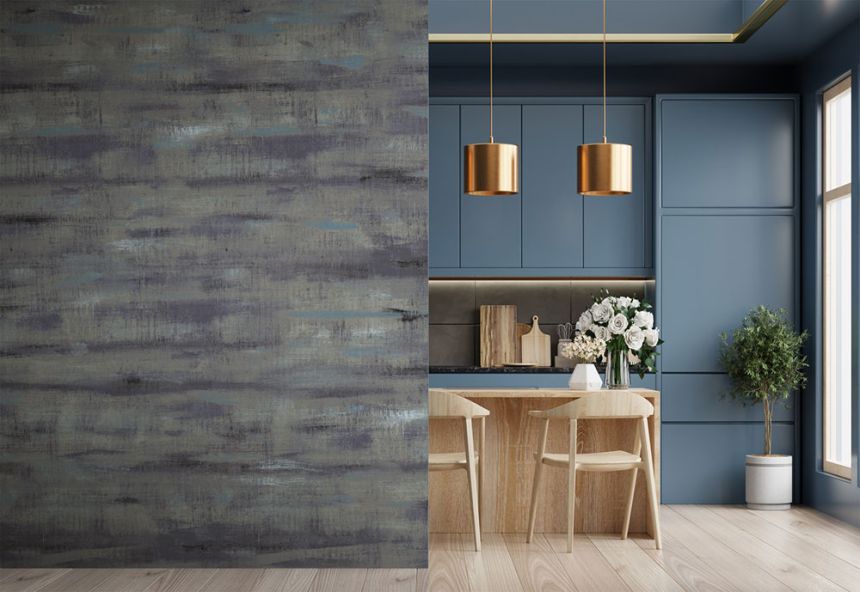 Vliesová obrazová tapeta na stenu, modrá, maľba, FW4053-4, Feature Walls, Decoprint