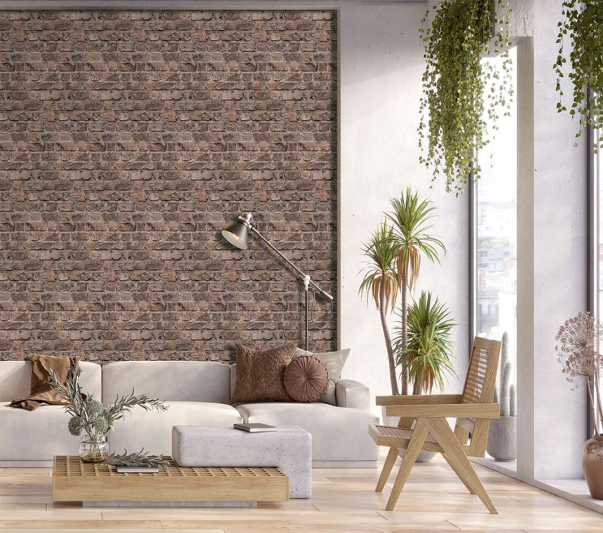 Vliesová obrazová tapeta na stenu, hnedo-červená, tehly, FW4055-1, Feature Walls, Decoprint
