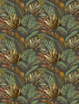 Vliesová obrazová tapeta na stenu, zeleno-hnedá, listy, FW4059-2, Feature Walls, Decoprint