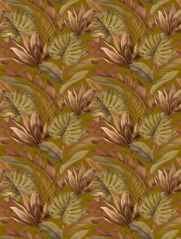 Vliesová obrazová tapeta na stenu, hnedá, listy, FW4059-3, Feature Walls, Decoprint