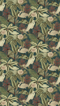 Vliesová obrazová tapeta na stenu, zelená, vtáky, listy, FW4061-3, Feature Walls, Decoprint