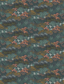 Vliesová obrazová tapeta na stenu, modrá, kvety, FW4062-4, Feature Walls, Decoprint