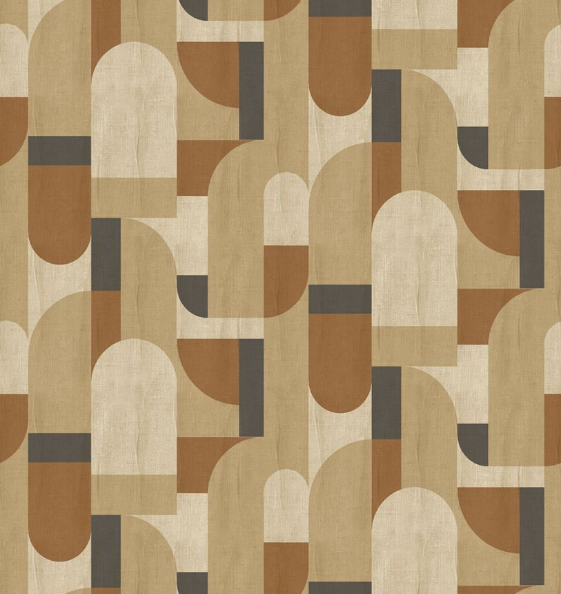 Geometrická vliesová obrazová tapeta na stenu, hnedá, FW4064-1, Feature Walls, Decoprint