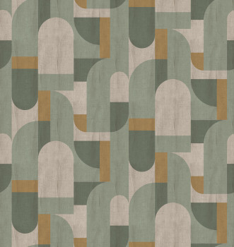 Geometrická vliesová obrazová tapeta na stenu, zelená, FW4064-4, Feature Walls, Decoprint