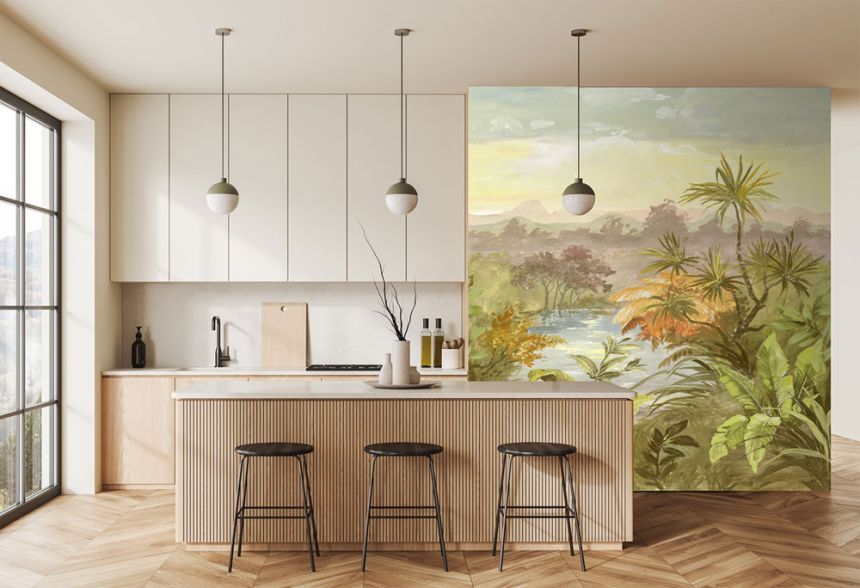 Vliesová obrazová tapeta na stenu, zelená, palmy, FW4028-2, Feature Walls, Decoprint