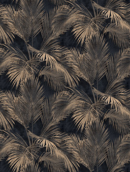 Vliesová obrazová tapeta na stenu, čierno-hnedá, palmy, listy, FW4034-1, Feature Walls, Decoprint