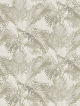 Vliesová obrazová tapeta na stenu, sivo-béžová, palmy, listy, FW4034-6, Feature Walls, Decoprint