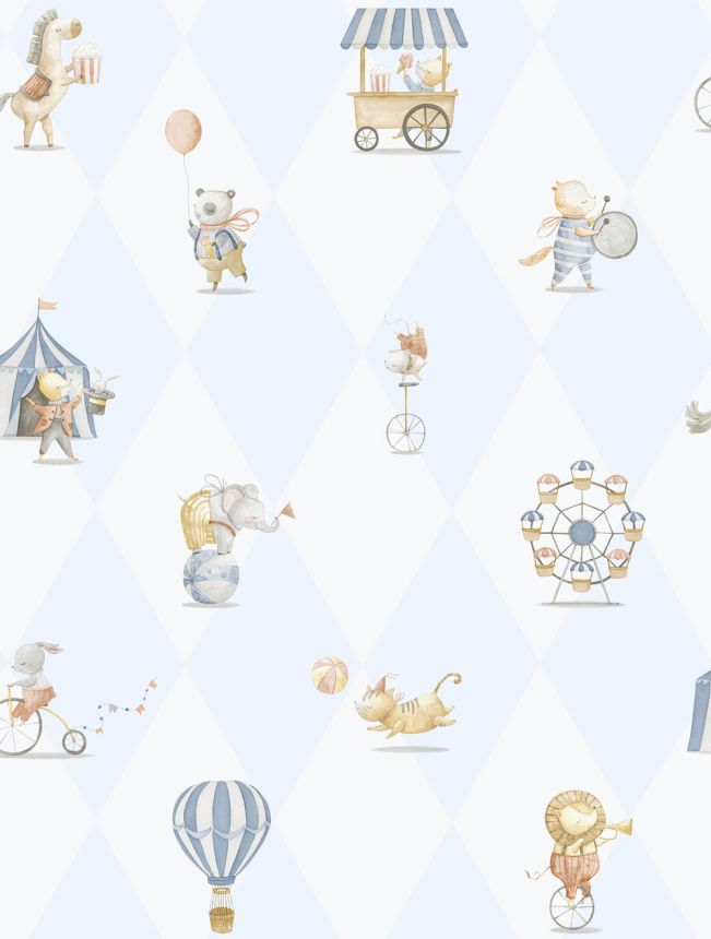 Detská vliesová tapeta na stenu, modrá, zvieratká, 282-2, Enzo,  ICH Wallcoverings