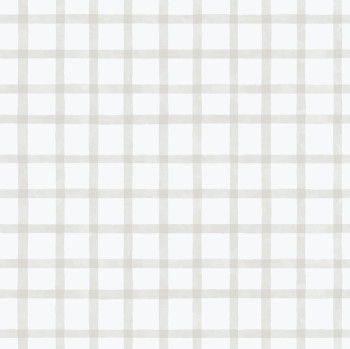Geometrická vliesová tapeta na stenu, sivo-béžová, káro, 290-3, Enzo,  ICH Wallcoverings