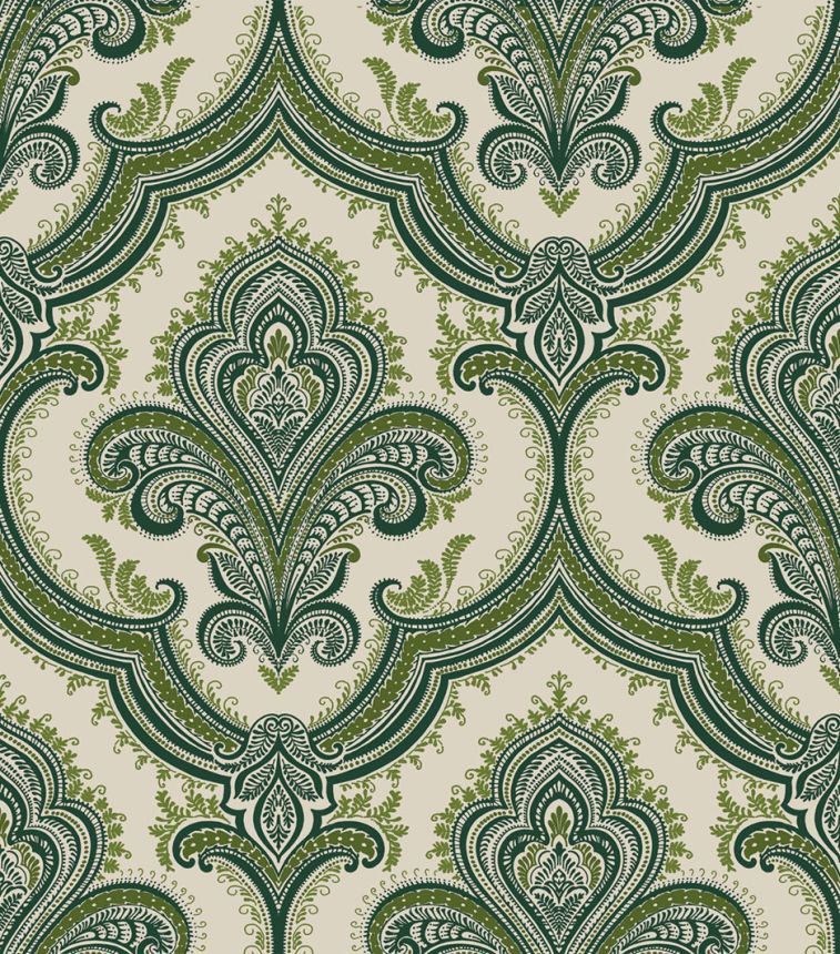 Luxusná vliesová zámocká tapeta na stenu, zelená, 520951, Best Sellers, Design ID