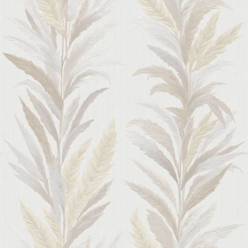 Tapeta, krémovo-sivá, listy, 35901, Ornamenta, Parato by Cristiana Masi