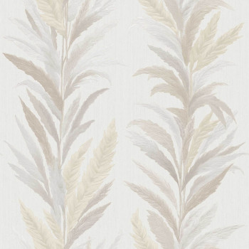 Tapeta, krémovo-sivá, listy, 35901, Ornamenta, Parato by Cristiana Masi