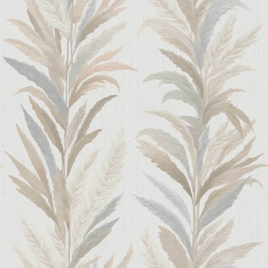 Tapeta, krémovo-sivá, listy, 35903, Ornamenta, Parato by Cristiana Masi