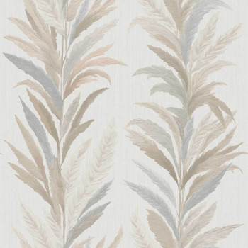 Tapeta, krémovo-sivá, listy, 35903, Ornamenta, Parato by Cristiana Masi