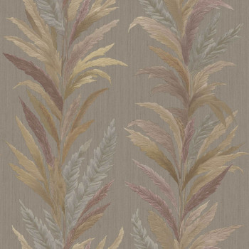 Tapeta, sivohnedá, listy, 35908, Ornamenta, Parato by Cristiana Masi