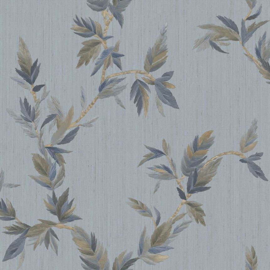 Tapeta, modrá, listy, 35916, Ornamenta, Parato by Cristiana Masi
