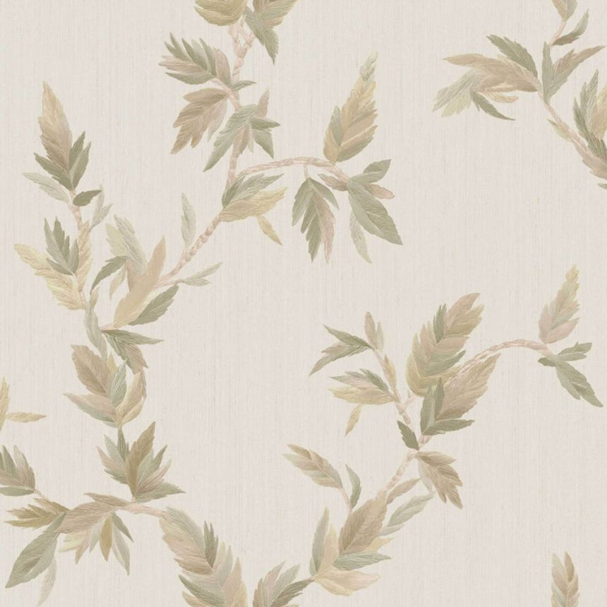 Tapeta, béžovo-zelená, listy, 35917, Ornamenta, Parato by Cristiana Masi