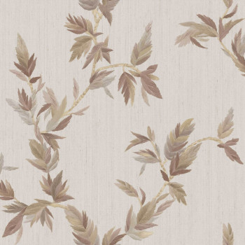 Tapeta, sivokrémová, listy, 35918, Ornamenta, Parato by Cristiana Masi