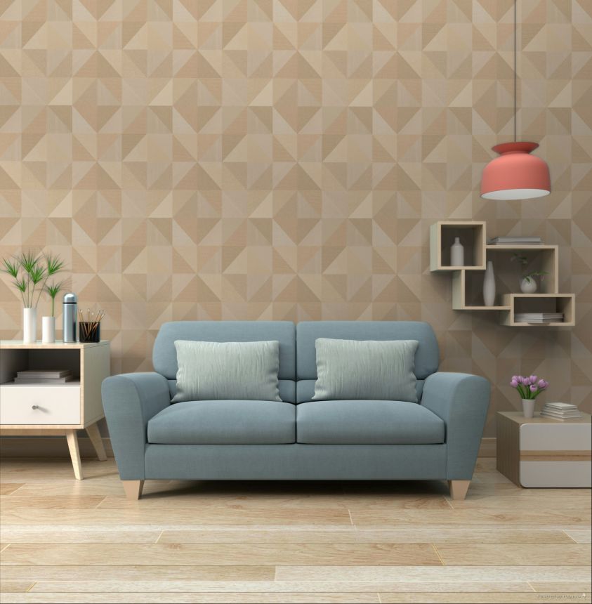 Geometrická tapeta, hnedo-béžová, 32413, Vitalis, Parato by Cristiana Masi
