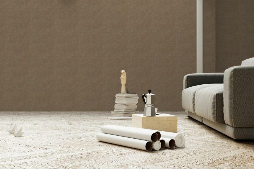 Tapeta, hnedá, imitácia látky, 32488, Vitalis, Parato by Cristiana Masi
