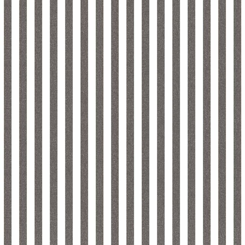 Tapeta, čierno-biela, imitácia látky, pruhy, 38439, Top Stripes, Parato by Cristiana Masi