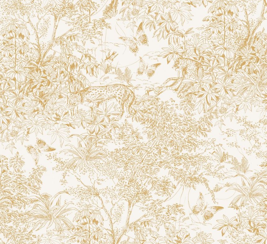 Tapeta, krémovo-zlatá, leopard, príroda, ZON203, Amazone, Masureel
