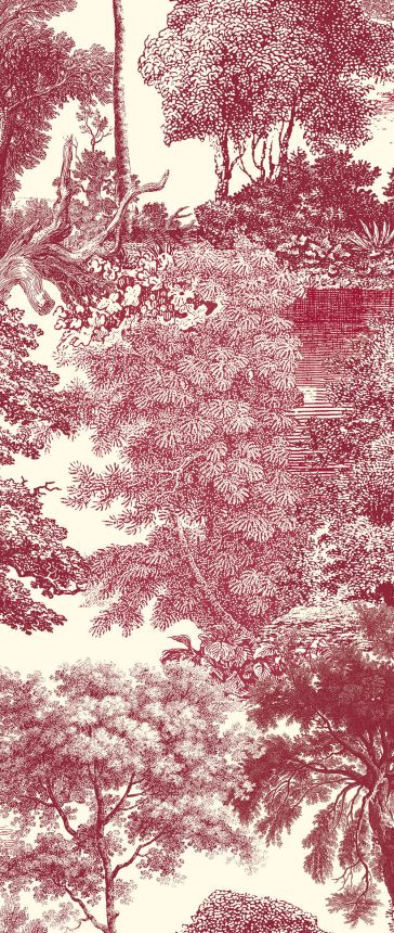 Obrazová tapeta, červená, les, stromy, DGSAL1054-300, Amazone, Masureel