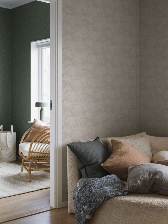 Tapeta, béžová, palmové listy, 38769, Borosan Hem, Boråstapeter