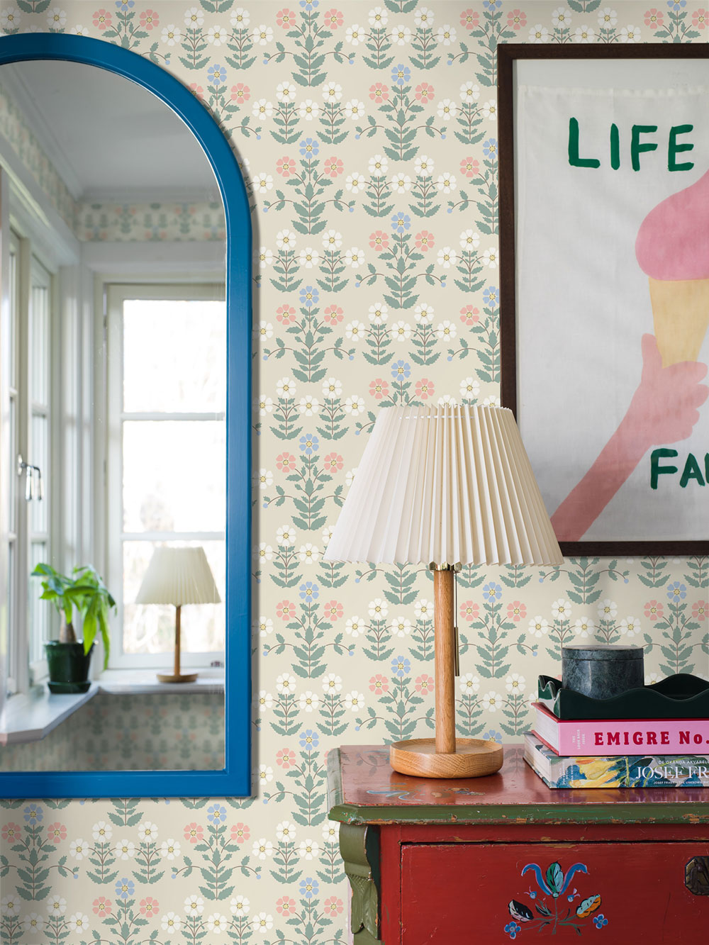 Tapeta na stenu, krémová, kvety, 4812, New Heritage, Borastapeter