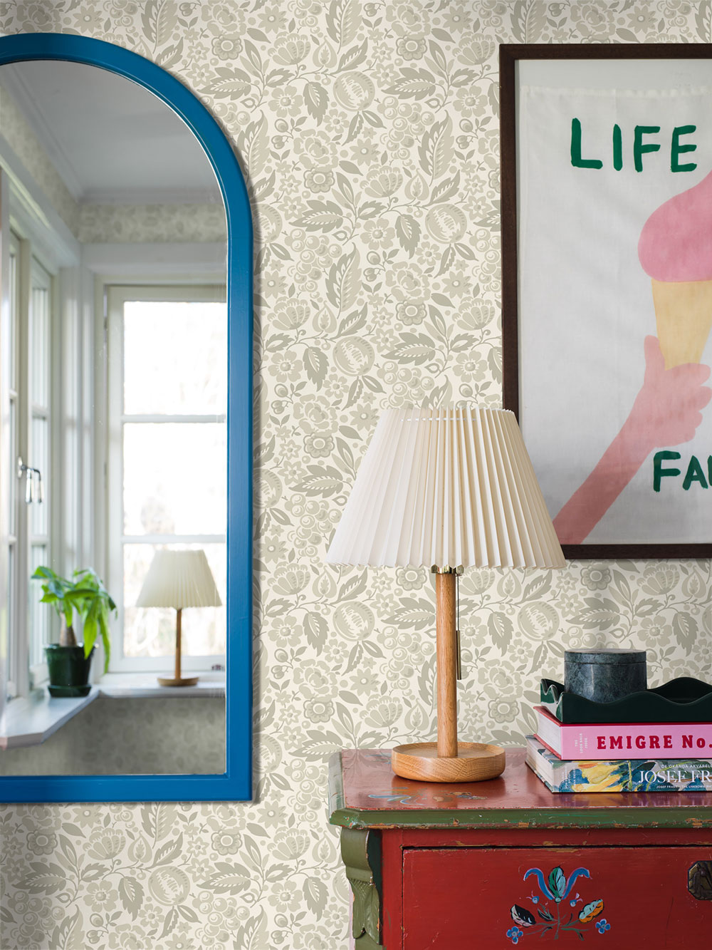 Tapeta na stenu, béžovo-sivá, kvety, 4818, New Heritage, Borastapeter